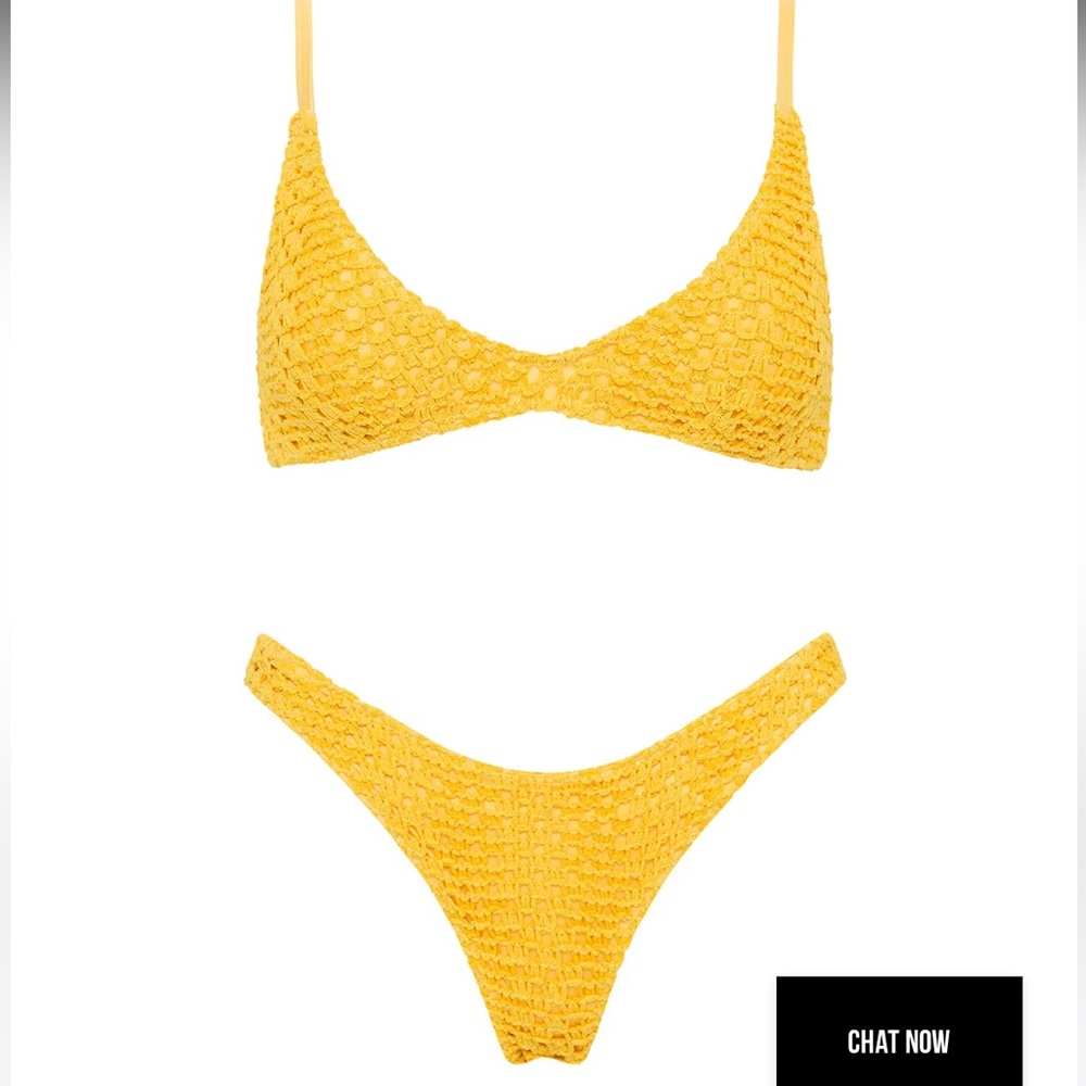 NWT Triangl Yellow Crochet MAIA PALOS Bikini